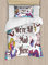ABAKUHAUS Fantasie Bettbezugs Set für Einzelbetten, Alice im Wunderland, Milbensicher Allergiker geeignet mit Kissenbezug, 130 x 200 cm, Mehrfarbig Kastanienbraun