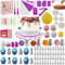 Nifogo Torten Zubehör Set 301 Stück, Tortenplatte Drehbar, Spritzbeutel mit Tüllen, Spritztüllen Set, Backzubehör, Kuchen Dekorieren Zubehör für Anfänger