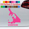 generisch Usedom Aufkleber Ostseeinsel Urlaub Camping KFZ Umriß I Love Auto Kontur 41-Pink 29x20cm