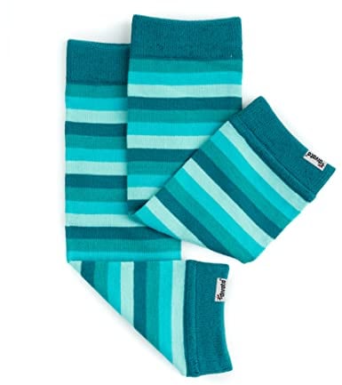 divata Stulpen für Babys und Kinder (Regenbogen Blau) - Kinderstulpen, Babystulpen, Beinlinge für Mädchen und Jungs | Regenbogen Streifen