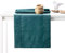 AmeliaHome Tischläufer 40x140 cm mit Briefecke Lotuseffekt Wasserabweisend Blätter Petrol Gaia