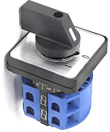 380 V 25 A 2 positions 2 pôles 8 bornes Sélecteur rotatif interrupteur de changement de came rotative universel interrupteur de marche arrière du moteur électrique