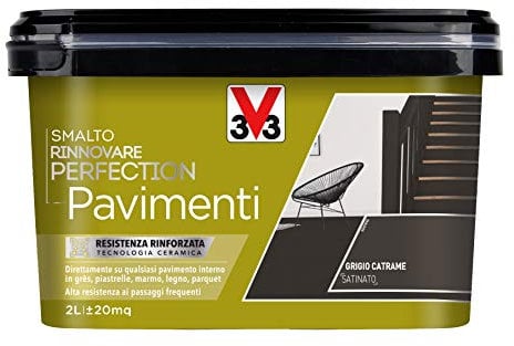 V33 SMALTO RINNOVARE PERFECTION PAVIMENTI Grigio Catrame Satinato 2 L