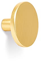 Gedotec Möbelknopf Antik | Schrank-Knopf Gold gebürstet | COMO | Metall Türknopf rund | Schubladen-Knopf Ø 41 mm | Kommoden-Knopf Küchen-Schränke & Türen | 1 Stück - Möbel-Knauf mit Schrauben
