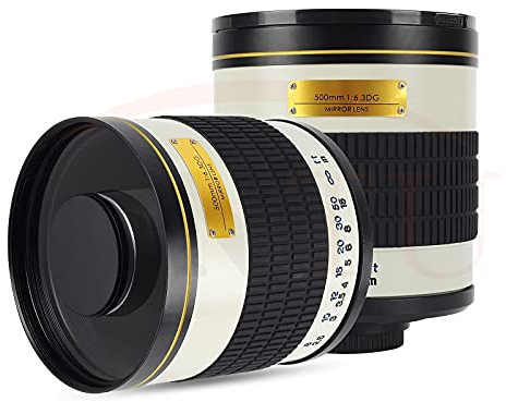 JINTU 500mm F6.3 Mirror Teleobjektiv Objektiv Foldback Kompatibel mit Canon Nikon Digitale Spiegelreflexkameras 4000D 2000D 200D 250D 5D 7D II 60D D780 D90 D3500 D5600 D5500 D5200 D7500 D3200 Schwarz