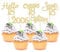 Gyufise 30 Pack Gold Glitter 18th Birthday Cupcake Toppers Hello Sweet 18 Sixteen Since 2007 Cupcake Picks for Cheers to 18th Birthday Party Cake Decorations Supplies