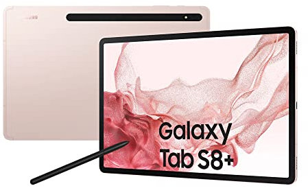 Samsung Galaxy Tab S8+ pink-Gold 31,5 cm (12,4) (128GB interner Speicher, 8GB RAM, Android, Wi-Fi)