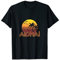 Aloha Hawaiian Island Sonnenuntergang mit Palme am Strand T-Shirt