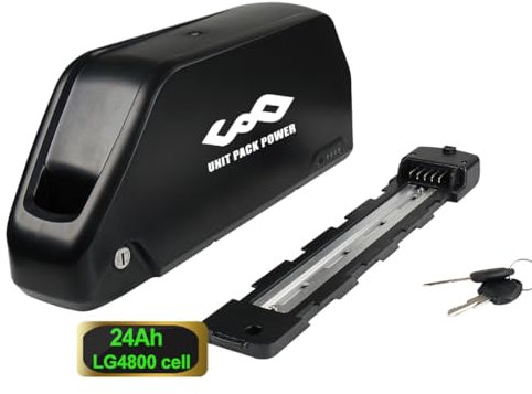 UPP 52V 24Ah Batterie de vélo électrique 52V 24Ah Shark Batterie Lithium-ION pour 48V Ba-fang Batterie Ebike pour 750W 1000W 1500W Kit de Roue de moyeu Avant arrière de Conversion Ebike