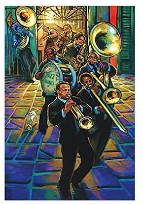 New Orleans Jazz Festival 2020 Poster 15 Leinwand Poster Wandkunst Dekor Bild Gemälde für Wohnzimmer Schlafzimmer Dekoration Unframe Stil 30 x 45 cm