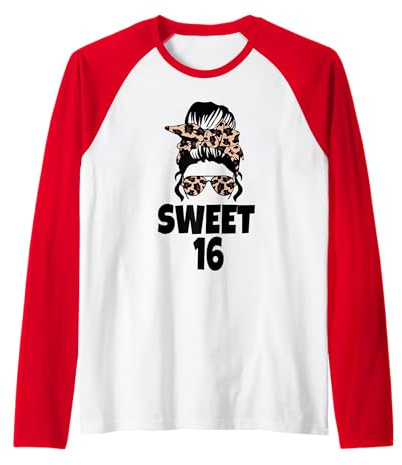 Sweet 16 - 16. Geburtstag - Sweet Sixteen - Messy Bun Shirt Raglan