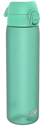 ion8 Botella Agua, 500ml, a Prueba de Fugas, Fácil de Abrir, Cerradura Segura, Apta para Lavavajillas, Sin BPA, Asa de Transporte, Fácil de Limpiar, Neutro en Carbono, Azul Verdoso