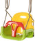 Outsunny Columpio para Bebés 3 en 1 con Respaldo Desmontable Cuerdas Ajustables y Barra en T Columpio Infantil para Niños de 9-36 Meses para Uso en Interiores y Exteriores 42x33x120-180 cm Verde