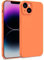 MyGadget TPU Case for iPhone 14 Plus - Cover Dual Layer with Camera Protection | Inner Lining - Soft Touch Rubber & Anti-Scratch Shell Orange