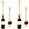 2 Pairs of Unique Wine Glass Wine Bottle Dangle Drop Earrings Enamel Alloy Red Wine Glass Earrings Fun Novelty Creative Earrings Asymmetrical Earrings Party Holiday Celebration Earrings Gift