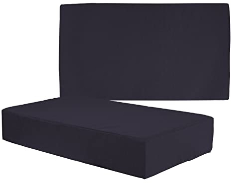 MyVorrei 2 Kissen für Rückenlehne und Sitz für Sessel für den Außenbereich, Nautisch und Garten, 40 x 80 cm, Dicke 10 cm, abnehmbarer Bezug mit Reißverschluss, Bezug 100 % Polyester