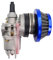 Viviance Carburatore Carb Carby + acciaio 44mm filtro aria + stack compatibile con 47cc 49cc Mini Moto Dirt Pocket Bike ATV Quad Go Kart Minimoto - Filtro blu