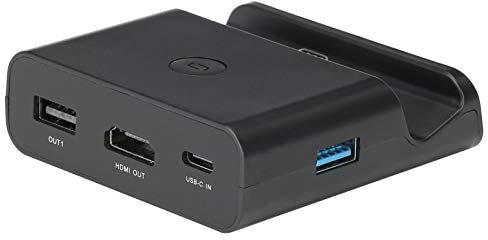 Sluffs Adaptateur convertisseur vidéo HDMI pour Switch/Lite Adaptateur TV portable Mini station de chargement Profitez de jeux et de chargement sans couture