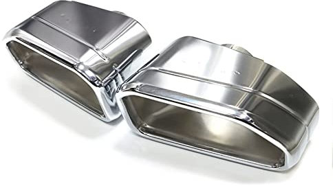 ZAISCH Auto Endrohr Auto-Auspuffspitze Für Für X3 Für G01 Für X4 Für G02 30i 2022 Quadratische Auspuffrohr-Schalldämpferspitzen Zum Schweißen Der Abgassystemdüse Auspuffblende Auto (Farbe : Silber)