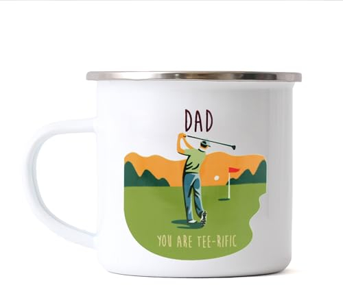 That's Nice That Golf Mug Enamel Gift For Dad - Custom Golfing present For Men - Golf Gifts For Dad - Fathers Day Gifts From Daughter or Son - Birthday Gifts