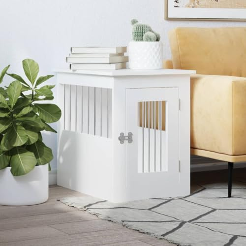 Gecheer Stylish 2-in-1 Dog Crate Furniture: Engineered Wood, Ventilated, Lockable Door, Customizable Model838309