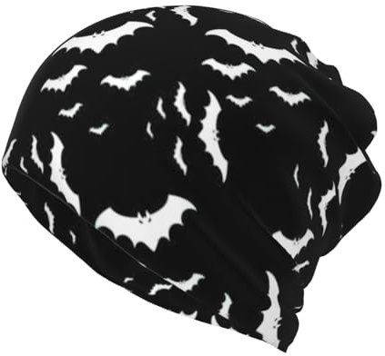 Melbrakin Halloween Flying Bats Print Slouchy Strickmütze, Multifunktionskappen, Beanie-Mütze, für den Außenbereich