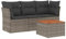 vidaXL Garten Sofagarnitur mit Kissen 4-TLG., Gartenmöbel Gartengarnitur, Sitzgruppe Sitzgarnitur, Lounge Sofa Garnitur Terrasse, Grau Poly Rattan
