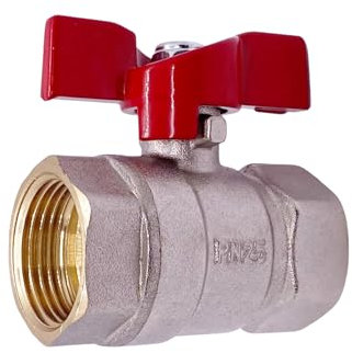 Kugelhahn Kugelventil Messing voller Durchgang IG/IG mit Flügelgriff (1)