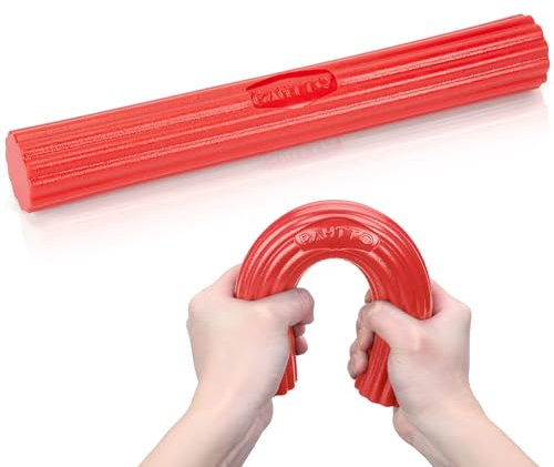 lexible Widerstandsstange für Physiotherapie, Widerstandsübung, Twisting-Stange für Tennisarm, Sehnenentzündung, Schmerzlinderung und Griffkraft, Rot-leicht, 4,5 kg
