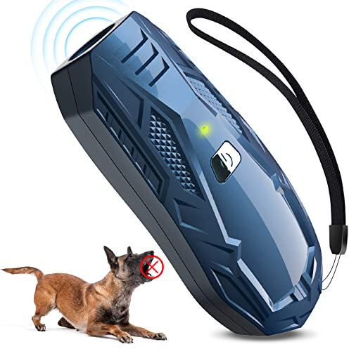 Antibell für Hunde, Ultraschall Anti Bell Gerät Bellenstopper Hund, Ultraschall-Anti-Bellgerät Hundebellen-Abschreckmittel Hunderindenstopper für Kleine Große Hunde Innen Außenbereich Antibell Hund
