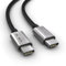 0,5m Ladekabel, 100W Power Delivery, USB C auf USB C Kabel, USB 2.0, elegante Metallstecker, besonders flexibler Stoffmantel in schwarz