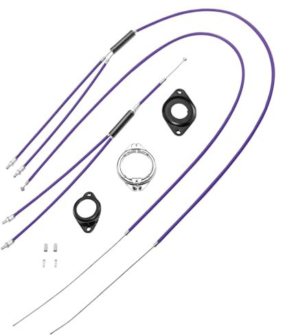 TSTRAUM BMX Fahrrad Gyro Bremskabel vorne + hinten (oben + unten) Spinner Rotorkabel Rotor Set Kit (Violett)