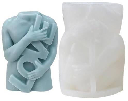 Molde de silicona para cuerpo humano, molde de silicona para cuerpo humano, moldes de velas formas de silicona, moldeo artesanal de resina de yeso en forma de cuerpo humano de amor, diseño de a