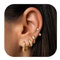 FIOROYAL 14K Gold Creolen Klein für Damen - Hypoallergen Leicht Dick Huggie Ohrringe Set für Mehrere Ohrlöcher