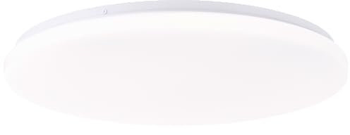 Lightbox Basic LED Wand- & Deckenlampe | Ø 49 cm | funktionale Büro-Deckenleuchte mit CCT (3000/4000/6500 K) & Fernbedienung | 4500 lm | für das Arbeitszimmer | aus Aluminium/Kunststoff | in Weiß