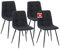 Albatros Esszimmerstuhl Bora mit Stoff Bezug, 4er Set Schwarz, stilvolles Vintage Design, belastbar mit 110Kg, Polsterstuhl - Moderner Küchenstuhl, Stuhl Esszimmer oder Esstisch Stuhl