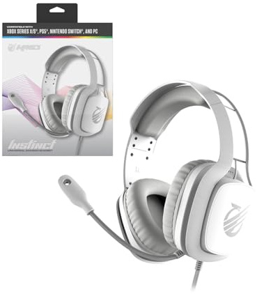 KMD Instinct Universal Wired Headset for PS5, Xbox Series X/S, Nintendo Switch & PC - White