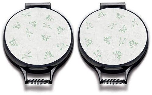 Christmas Hob Covers – Set of 2 | 37cm Round | Compatible with AGA, Heritage & Stanley Cookers | Heat-Resistant Pads | Chefs kitechen Accessories | (Ink & Hue Mistletoe)