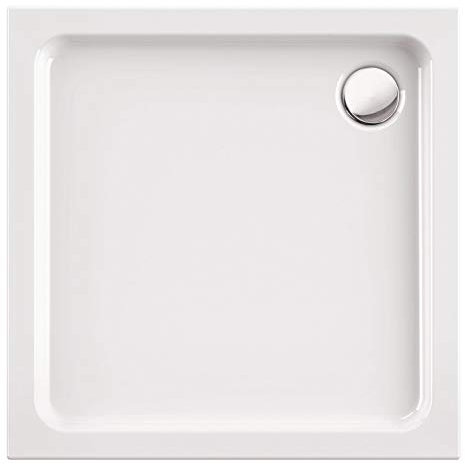 Calmwaters® - Modern Soft - Kleine Duschtasse aus Acryl-Kunststoff in 80 x 80 x 6,5 cm und 90 mm breitem Abfluss - 01SL2961