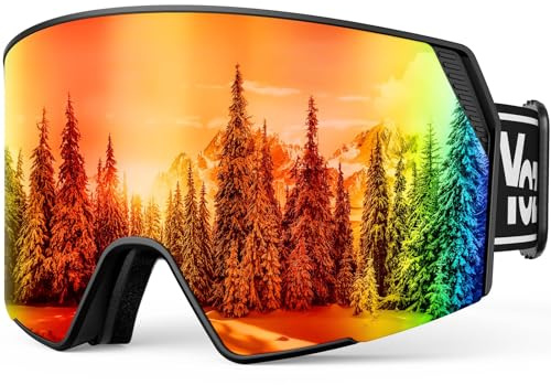 YOZISS OTG Skibrille für Herren Damen,Snowboardbrille für Brillenträger Anti-Beschlag & 100% UV-Schutz,OTG Skibrille Herren Schneebrille für Skifahren & Wintersport