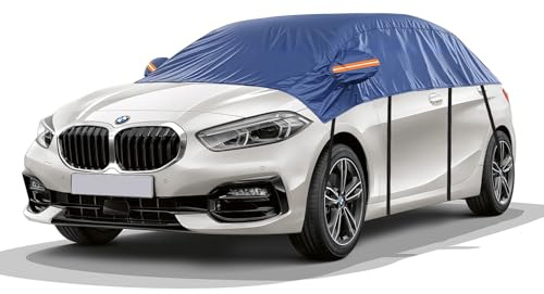 Svnqney Halbgarage 10 Schichten Wasserdicht Atmungsaktiv Autoabdeckung für BMW 1Series 2017-2025