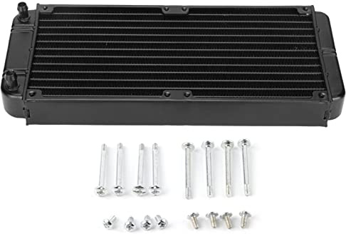 Hominas Refrigerador de agua de 18 tubos, intercambiador de calor de aluminio, rosca G1/4, disipador de calor para PC, CPU, ordenador, sistema de refrigeración por agua, 120 mm