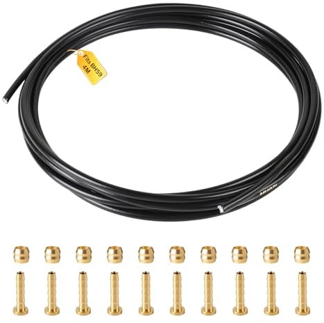 SUPAWAY Tubo freno idraulico per bicicletta 4m Freno a disco per bicicletta, tubo dell'olio, Tubo del freno idraulico con 10 inserti di collegamento per SRAM/Shimano BH59 MTB Bike Ciclismo (10000 PSI)