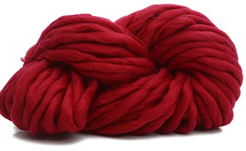 Filato Spesso,Lana Grossa Super Soft Chunky Filati ingombranti all'uncinetto filato spesso Uso adatto per la calza a maglia mano 250g pezzo(Burgundy)