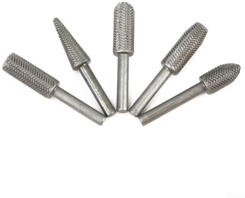 Lot de 5 forets à métaux pour façonner l'acier, fraisage, limage, râpe rotative pour élargir les trous et meuler