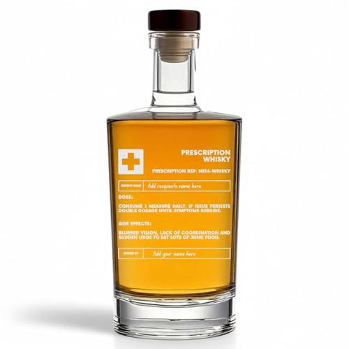 Secret Bottle Shop Personalised Engraved Prescription Whisky Novelty Funny Birthday Gift 70cl - Any Name (Full Whisky Bottle)