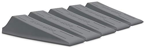 XFORT® 5er-Pack Türkeil, robuster Türkeil aus Gummi, rutschfester Türstopper, Türkeilstopper, ideal für Wohnungen, Büros und Werkstätten (grau, 5 Stück).