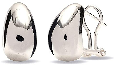 LeCalla Ohrringe für Damen, Teenager, Sterlingsilber, groß, Omega-Rückseite