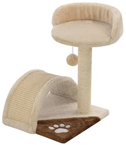 vidaXL Katzen-Kratzbaum Sisal 40 cm Beige und Braun