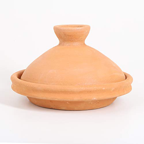 ,, Terra Natur Ø 30 cm Tajine en Terre Cuite Naturelle Terraccotta Provenance du Maroc Tagine pour Cuisiner pour 3 á 4 Personne fait Main 30 Ø Casa Moro TA7105